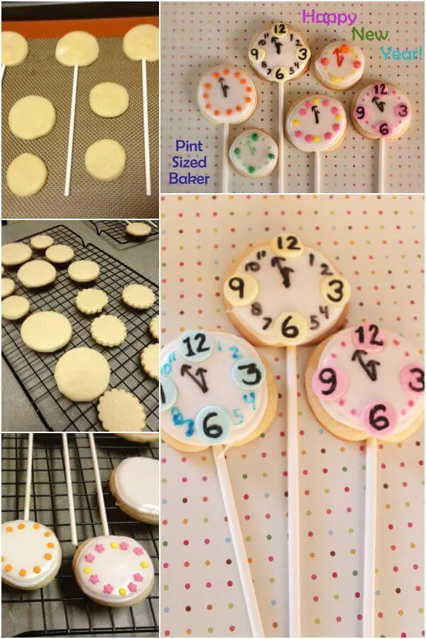 Count Down to New Years Eve with these fun Clock Sugar Cookies. 