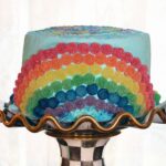 Creating a Rainbow Birthday Cake is fun to make, but it's even more exciting seeing the look on your kids face when you cut into it!