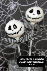 Your little ghouls and goblins are going to love this Nightmare before Christmas with this easy Jack Skellington Cake Pop Tutorial.