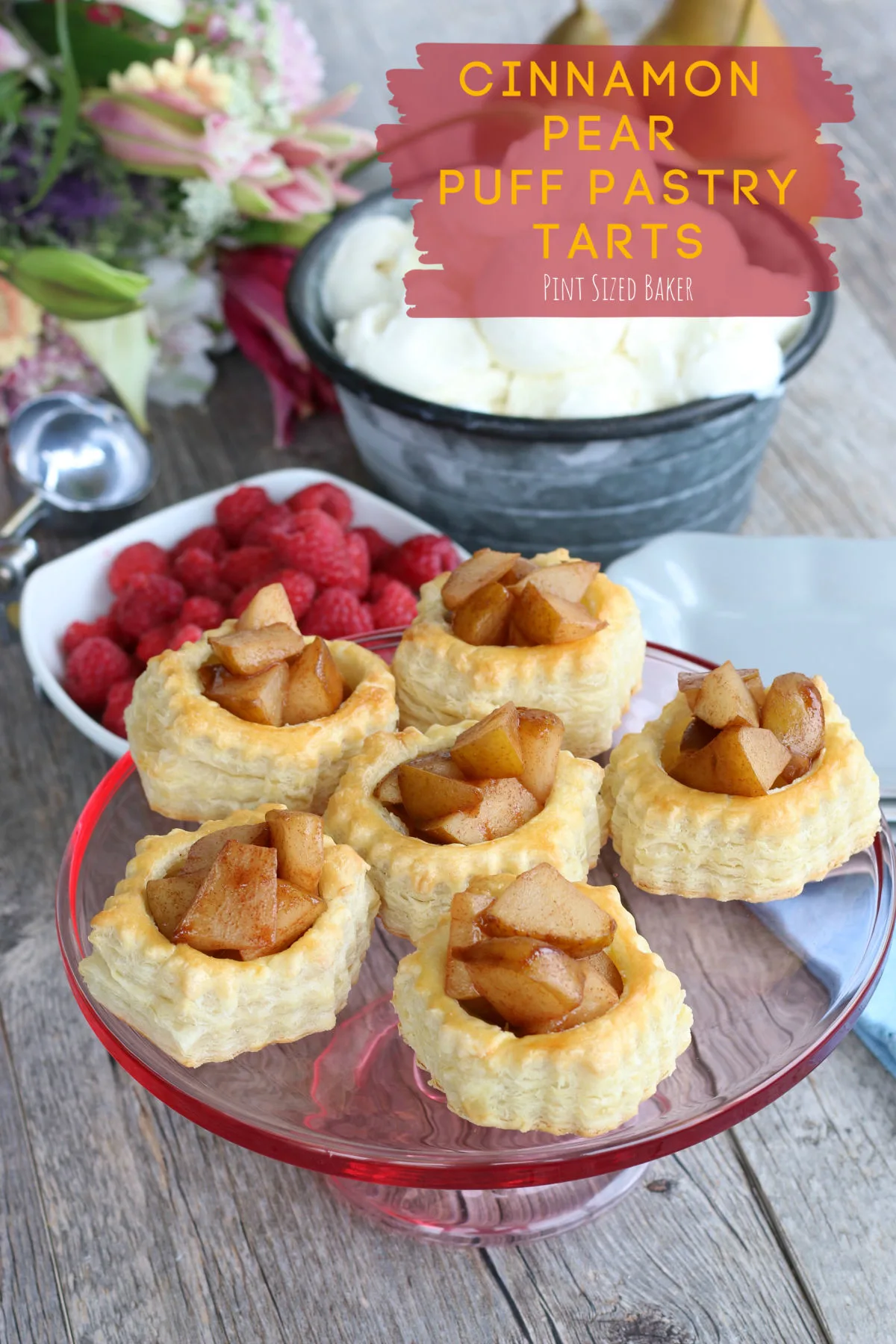 Cinnamon Pear Puff Pastry Tarts