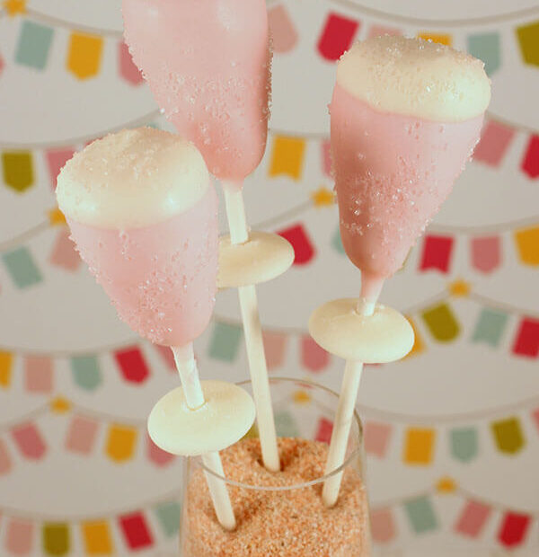 Champagne Cake Pops for New Years Eve.