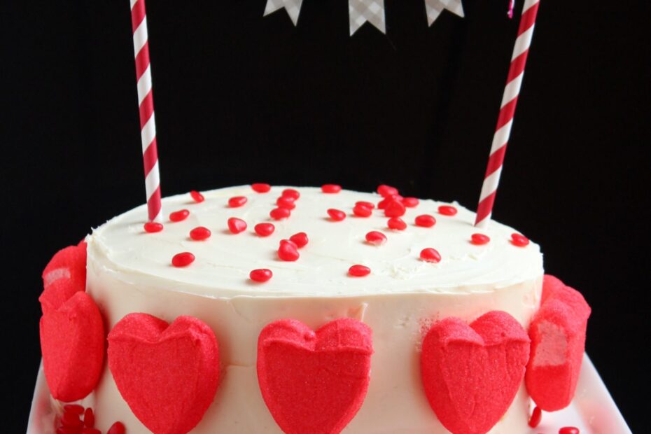 This simple yet stunning Valentine's Cake is perfect for any day of the year that you want to tell someone "I love you"!