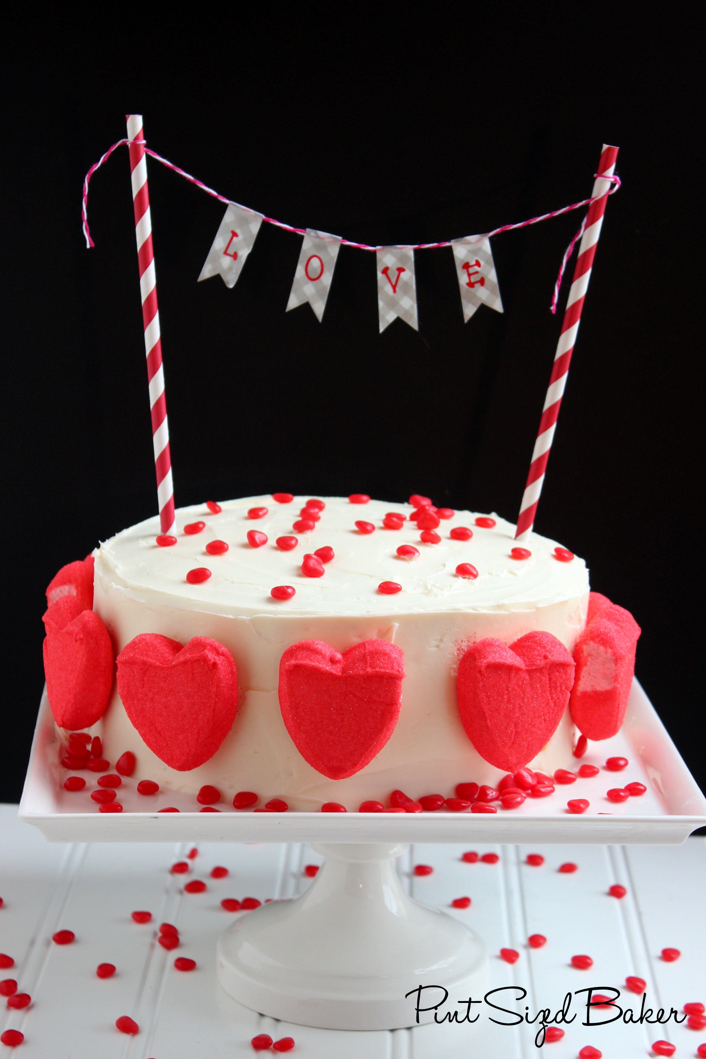 Simple yet Pretty Valentine s Cake  Pint Sized Baker