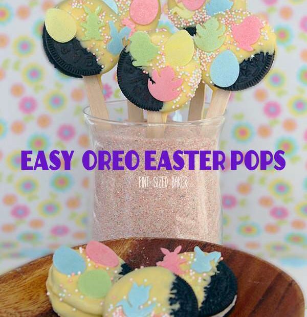 Grab your kids, some Spring Oreo Cookies and Easter decorations to make these fun and easy Easter Oreo Pops!