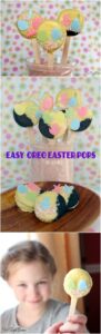 Grab your kids, some Spring Oreo Cookies and Easter decorations to make these fun and easy Easter Oreo Pops!