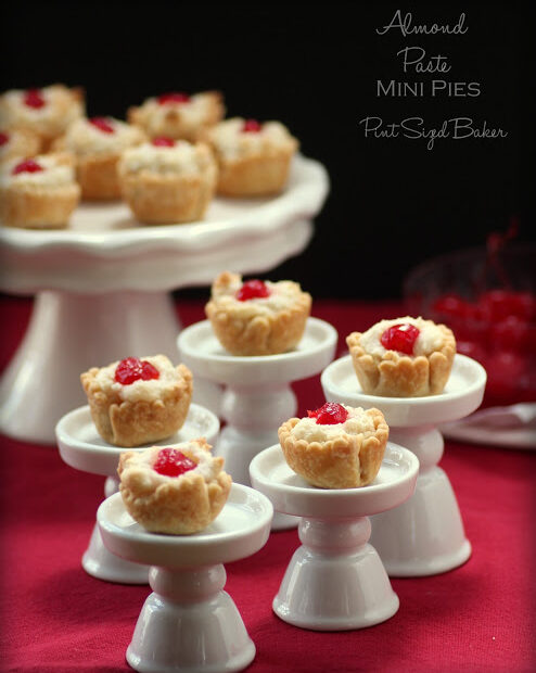 Almond Marzipan Macaroon Mini Pies. Simple treats that make a big impression.