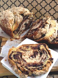 Chocolate Babka Bread is a favorite snack to enjoy. Just don't let Jerry and Elaine have the last babka loaf!