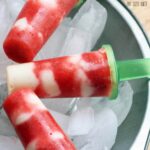 Fresh and easy Strawberry and Yogurt Popsicles.