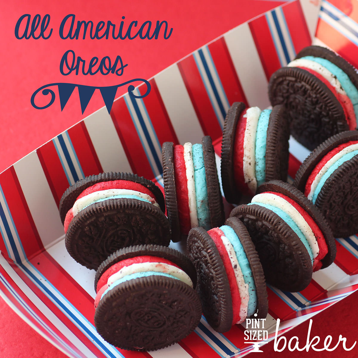 This summer, dig into some All American Oreo Cookies with these Red, White, and Blue Oreos.