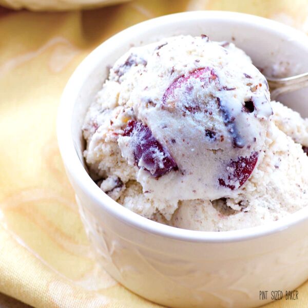 There are chunks of ripe, sweet cherries and real chocolate shavings in this homemade Cherry Garcia Ice Cream.