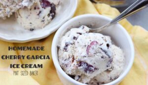 Nothing but the freshest ingredients in this homemade Cherry Garcia Ice Cream Recipe.