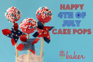 Decorate for your summer party with these fun and festive 4th of July Cake Pops! They have a suprise inside!