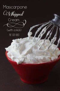 Ever tried adding Mascarpone Cheese to your whipped cream? It's amazing and delicious! This has a little extra kick to it!