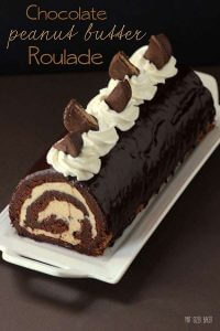 Chocolate and Peanut Butter Roulade
