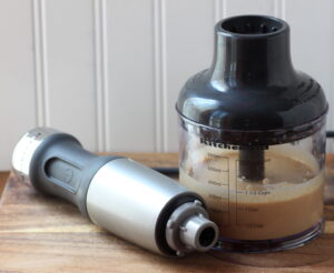 Making peanut butter in a food processor is very easy!