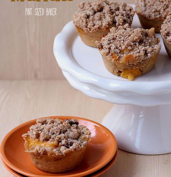Sweet Peach Muffins with a great cobbler topping.