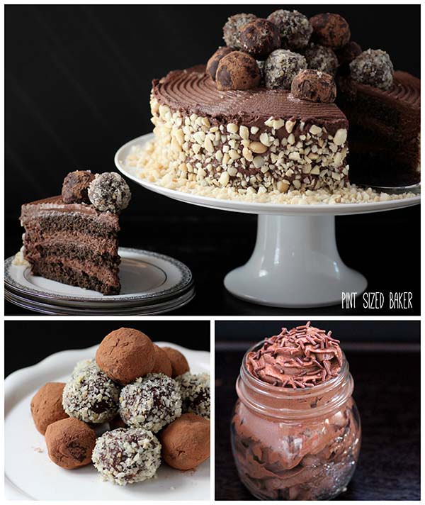 Chocolate Mouse Cake Collage