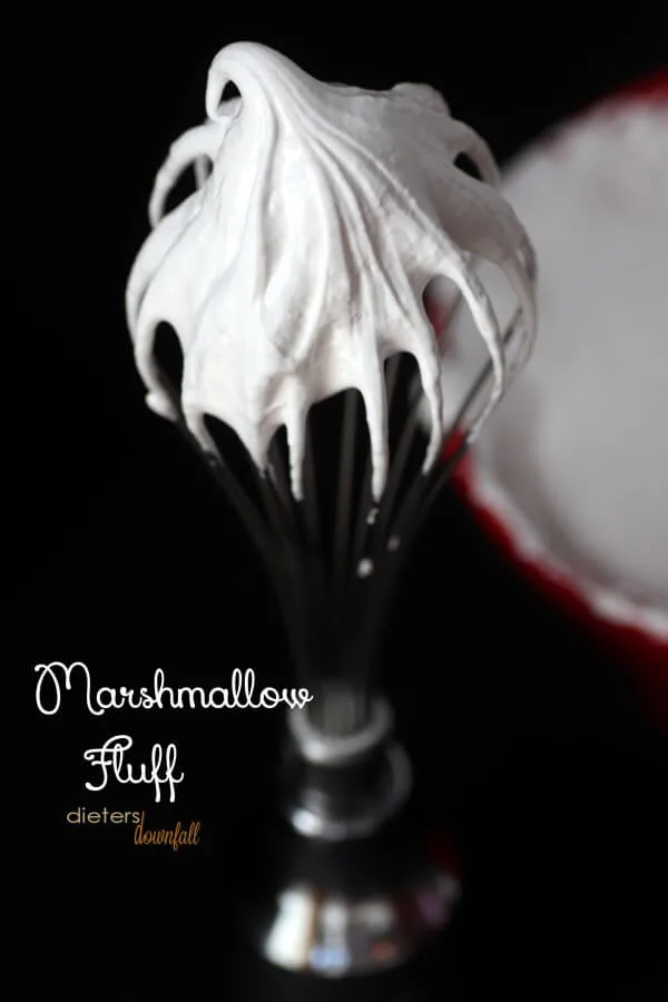 This Homemade Marshmallow Fluff was so delicious. Don't be scared to give it a try. from #dietersdownfall.com