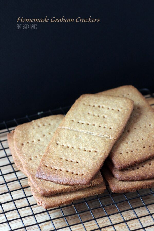 Whole wheat graham crackers homemade and ready to be added to a lunchbox.
