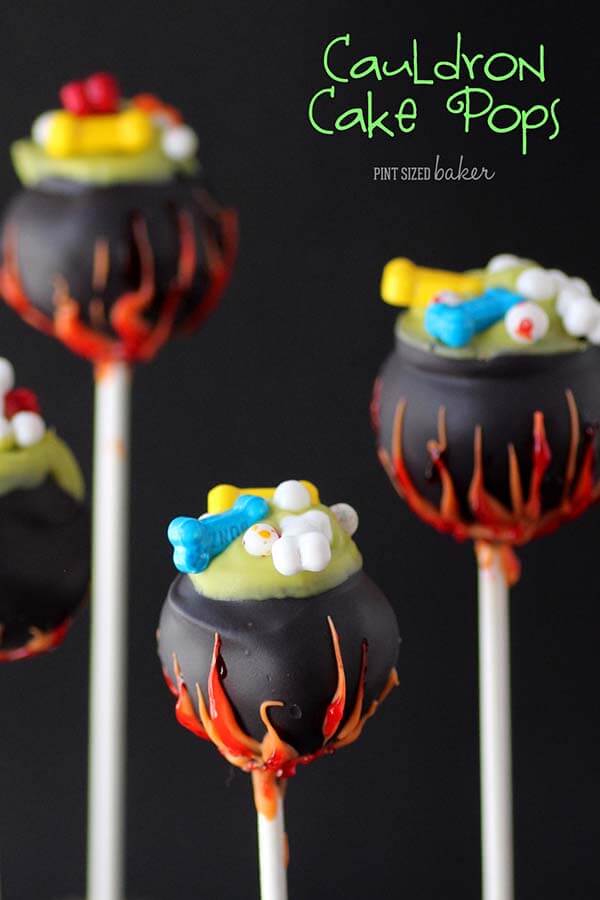 Give those little witches a cauldron they can cackle over! These fun Cauldron Cake Pops will be the hit of your Halloween Party. 