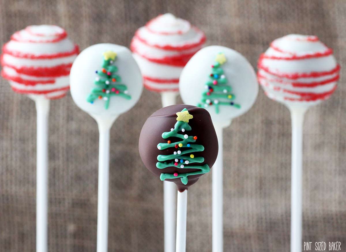 Christmas Cake Pops (How To Without Cake Pop Baking Pan) - Little Broken