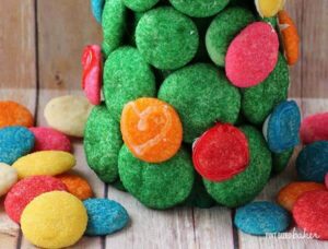 Sugar Cookies rolled in colored sugar make beautiful gem-like cookies.