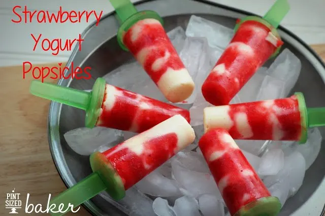 Strawberry and Yogurt Popsicles