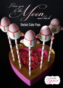 Whoosh! These Rocket Ship Cake Pops from Cake Poppin are so cute! They are the perfect way to tell someone that you love them to the moon and back!
