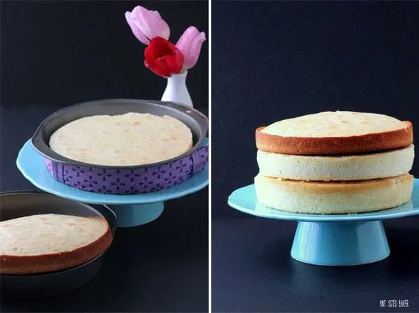 Baking cakes with "baking strips" makes a world of difference. Can you see it?