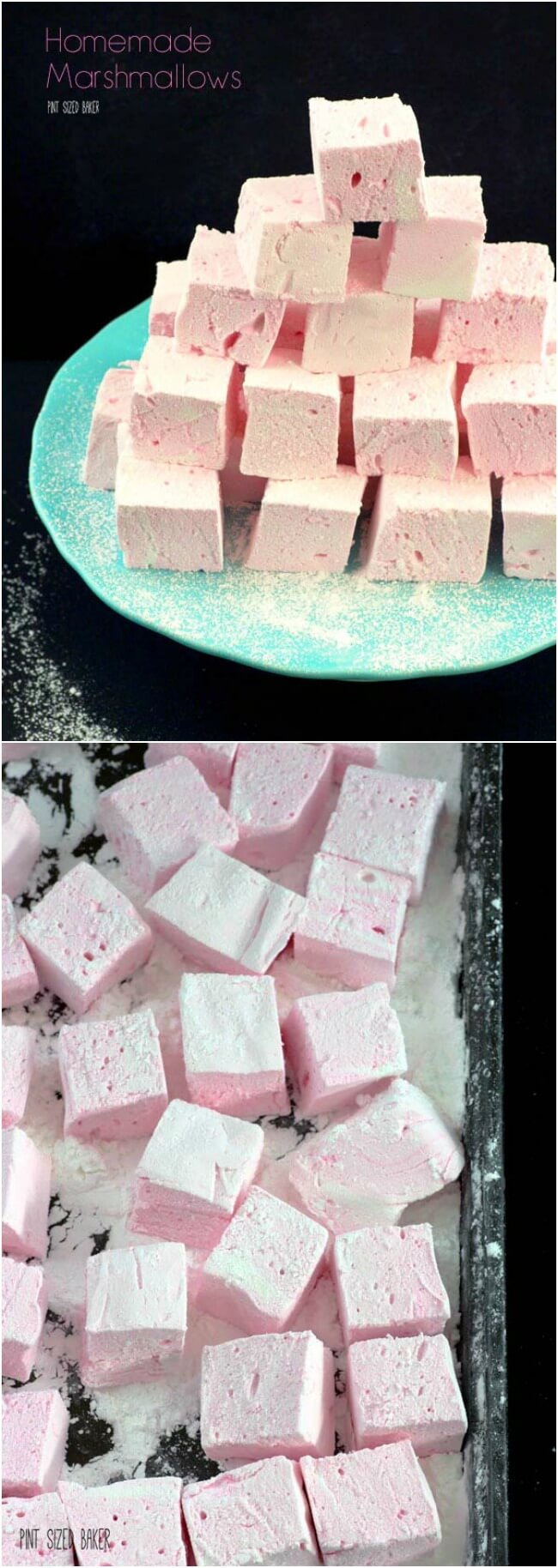 Making homemade marshmallows is actually pretty easy. The key is a stand mixer, a stiff mixture and lots of patience while the marshmallows cure.
