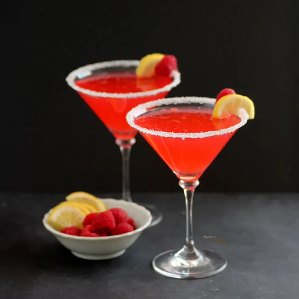 Raspberry and Lemon infused Vodka with homemade Lemonade.from #DietersDownfall.com