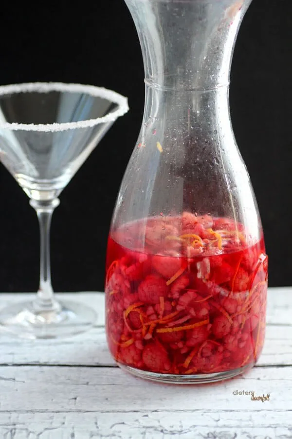 Infused Vodka with Raspberries and Lemons is worth the wait. from #DietersDownfall.com
