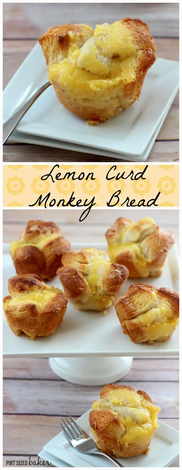 Your family is going to love this easy Lemon Curd Monkey Bread for breakfast and dessert. It's easy to make with just four store bought ingredients. Make some for a weekend treat!