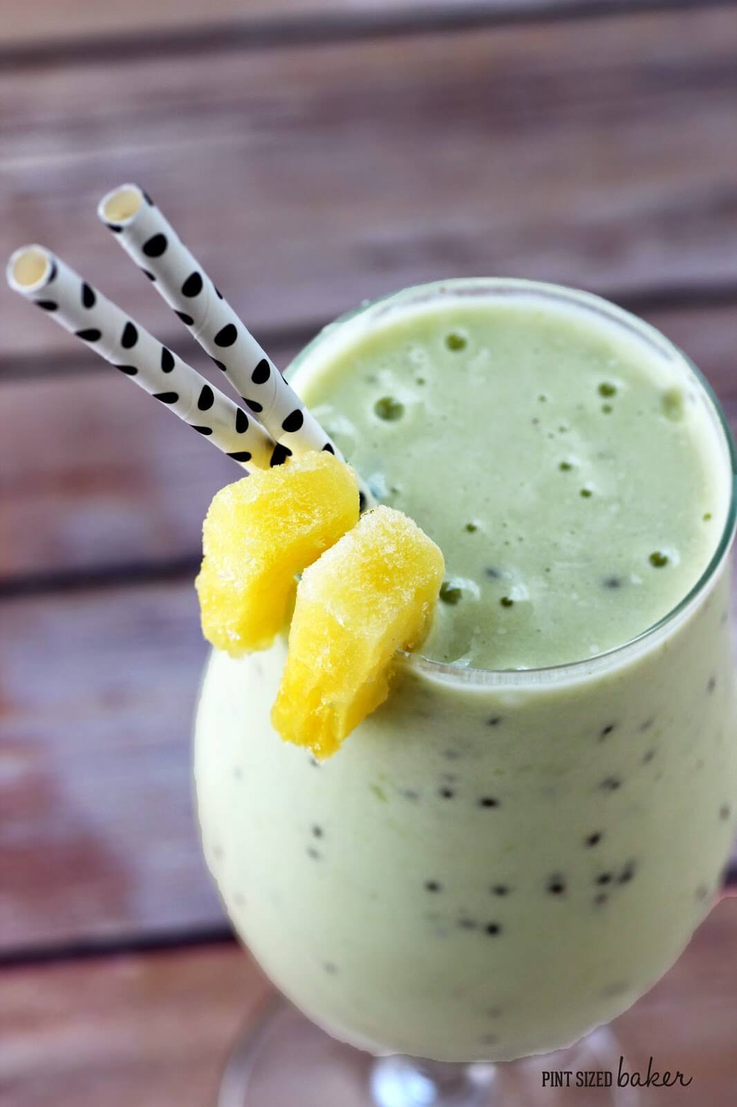 Make this Pineapple and Kiwiberry Protein Smoothie for a great summer breakfast. Look for Kiwiberries in a clam box at your local grocery store.
