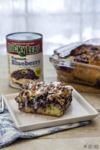 A super quick and easy blueberry cobbler dessert that is awesome thanks to Lucky Leaf Pie Filling.