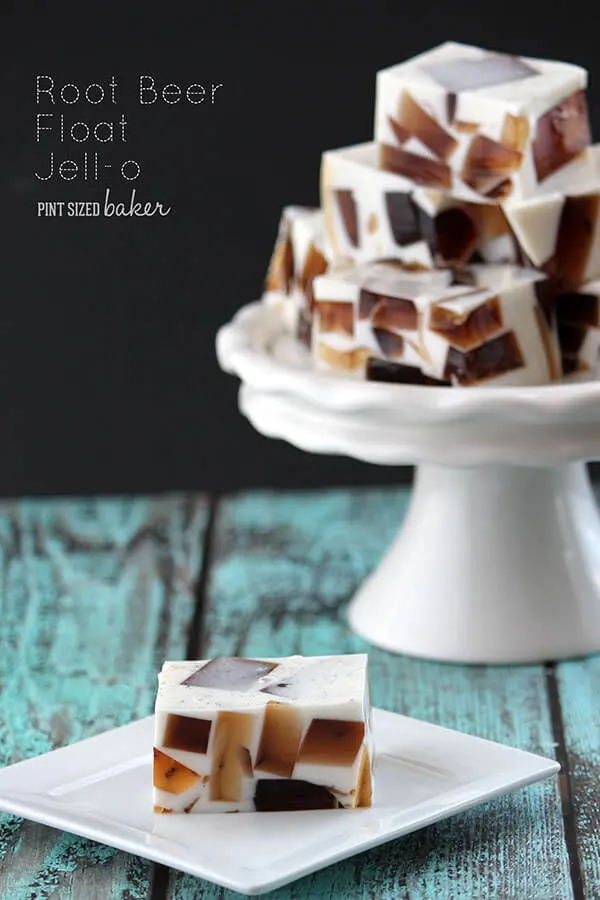 an image linked to my Root Beer Float in jello form! It won't melt in the summer heat.