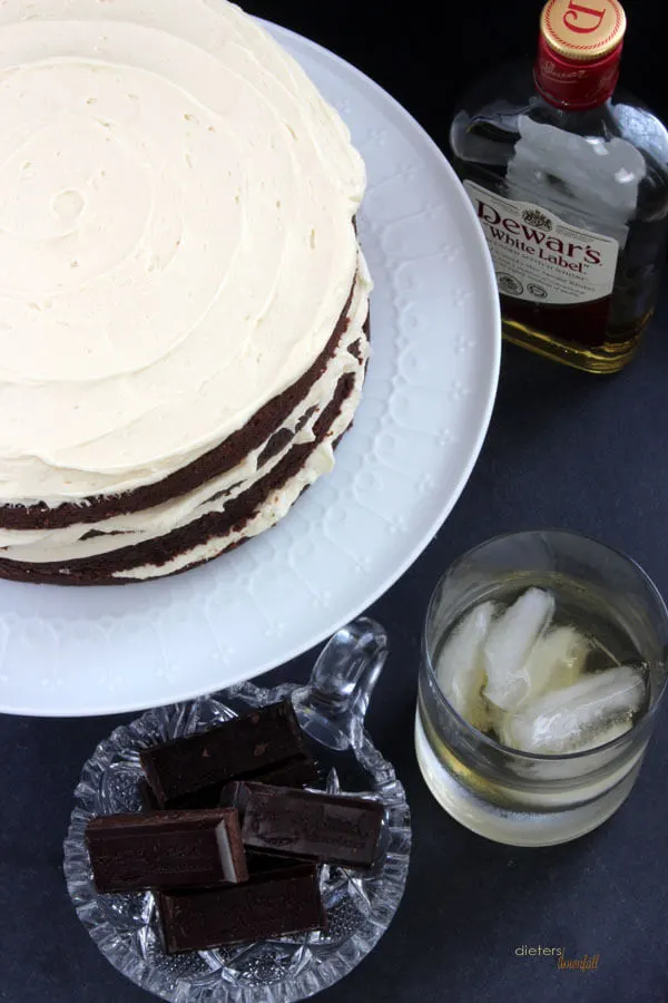 Superbly Simple. Chocolate Whiskey Cake with Buttercream. The perfect gentleman's dessert. 
