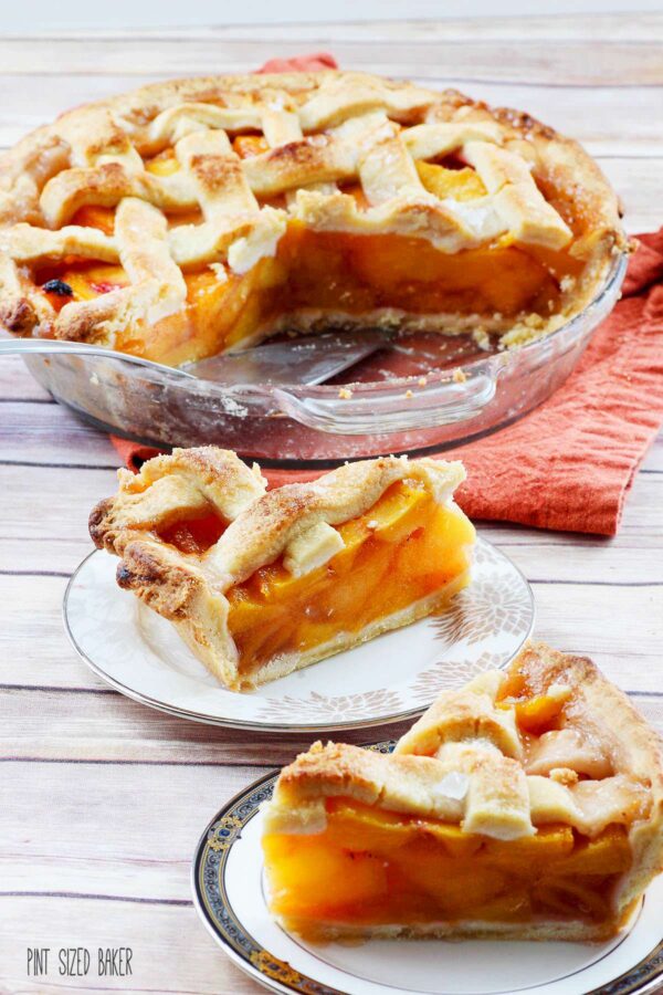 A slice for you and a slice for me! This perfect peach pie feeds the whole family!