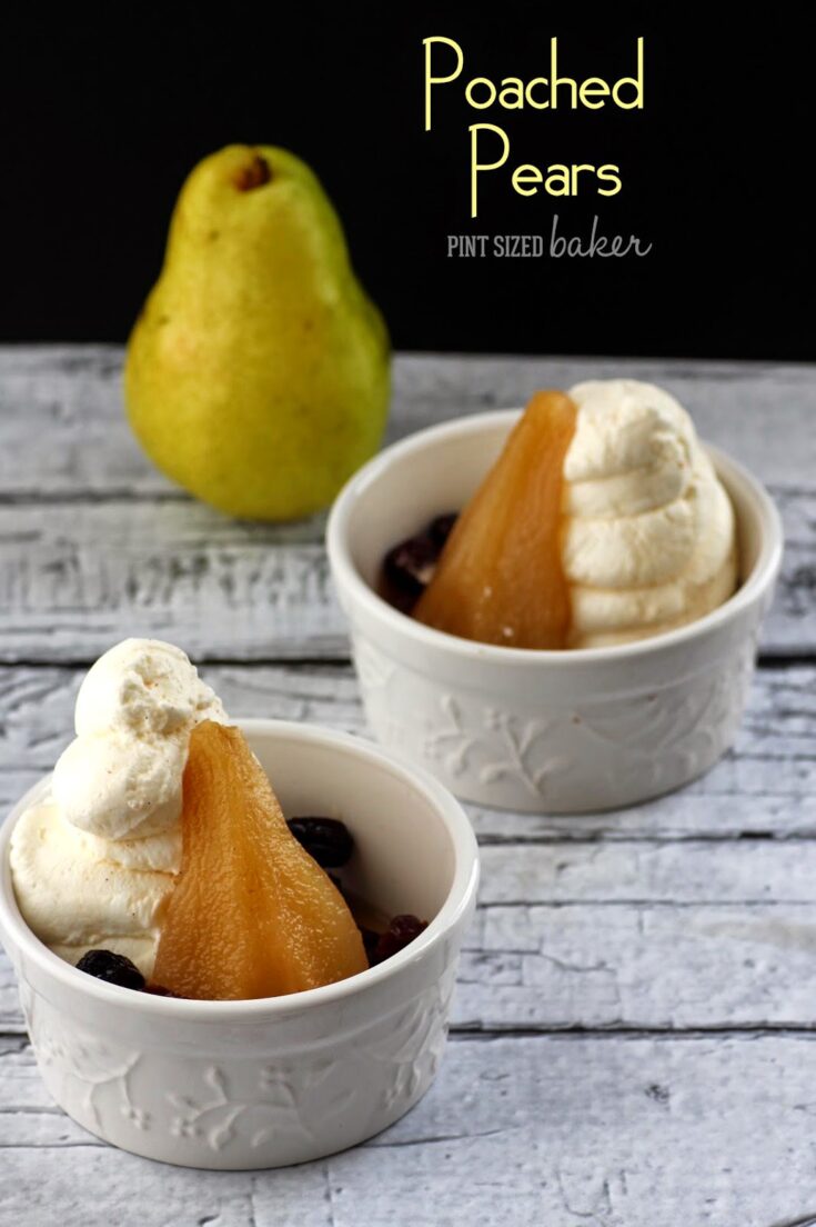 Easy Poached Pears, Alcohol Free