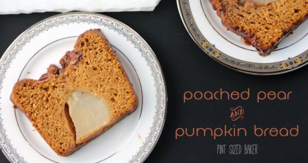 This fall, make some magic! This Poached Pear and Pumpkin Bread has the great flavors of Autumn all in an easy quick bread!