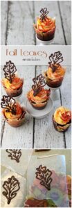 You won't believe how easy these fall leaves cupcakes were to decorate. Yellow & Orange frosting with chocolate leaves are so stunning for your Autumn Party.