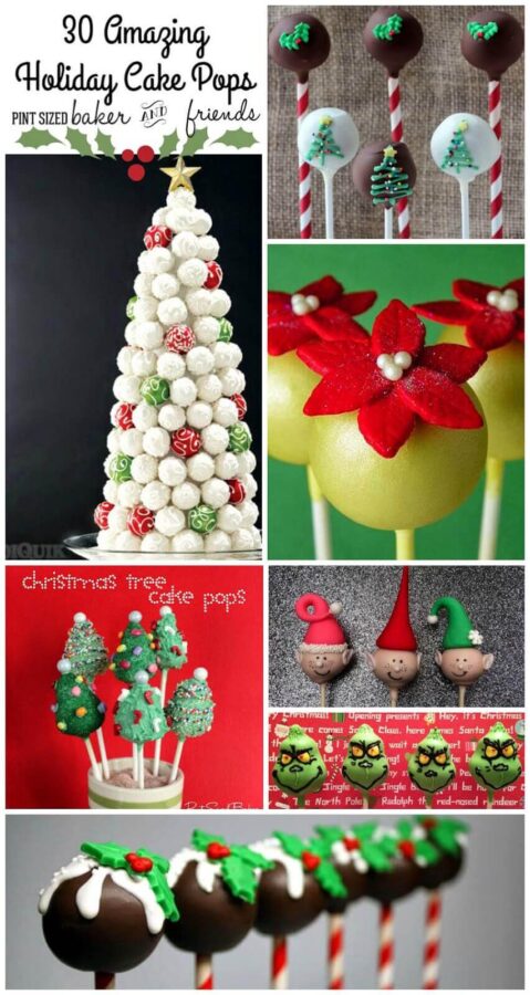 30 Christmas Cake Pops Collage