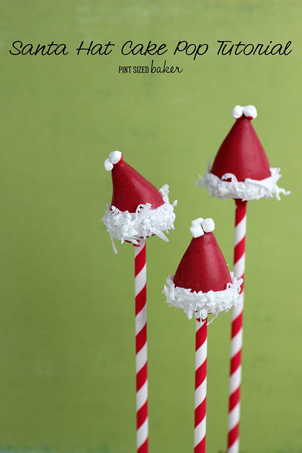 Santa Hat Cake Pop Tutorial Pint Sized Baker