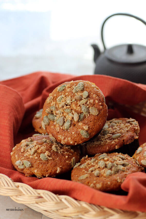 Pumpkin Muffins with Sugared Pepitas