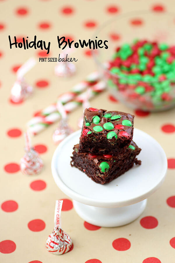 Candy Cane Kisses Brownies