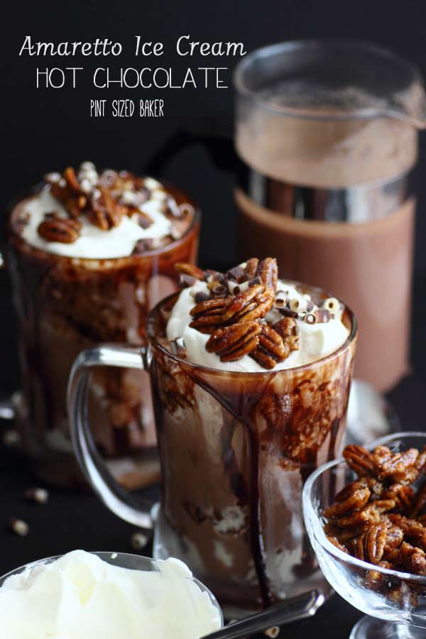 It's a great night when you sit down and enjoy these Amaretto Hot Chocolate Floats! 