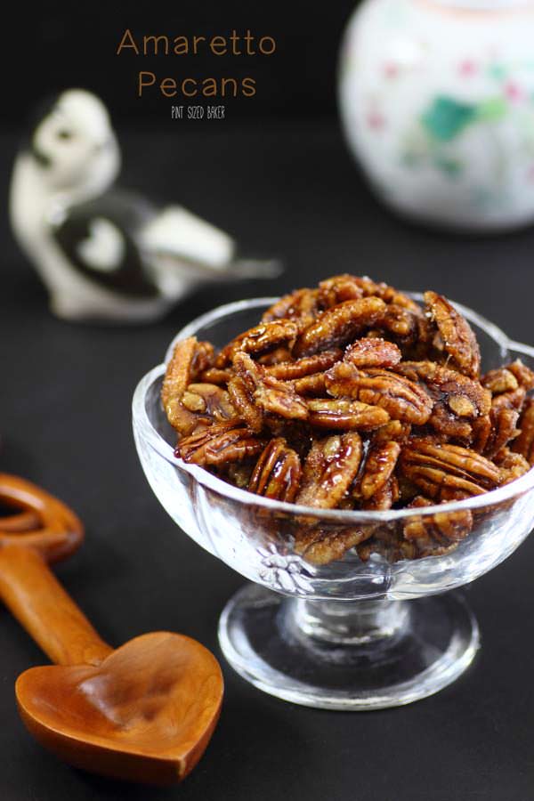 You're going to love these Amaretto Pecans on your winter desserts. Soaked in Amaretto and then cooked on the stove top.