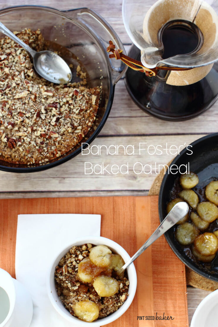 Mornings were made for this warm and filling Banana Fosters Baked Oatmeal.