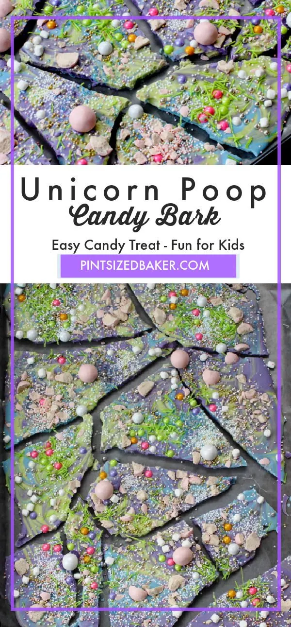 Unicorn Poop Candy Bark is a fun and colorful way to make your own candy. You can mix and match colors to coordinate with your party colors.