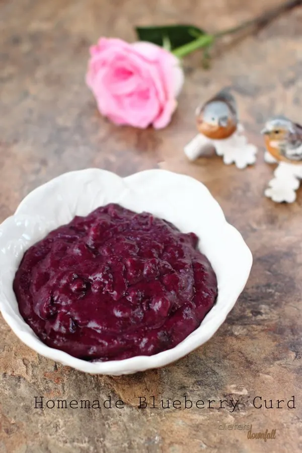 Linked image to my Homemade Blueberry Curd recipe that is thick and chunky and great for mixing into bakes good.